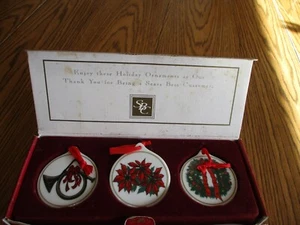 Vintage SBC Sears Best Customer Christmas Porcelain Ornaments - Picture 1 of 5