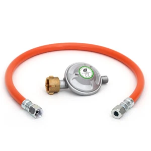 Druckminderer 50mbar und Gasschlauch 60cm UEM/SRV für Flüssiggas, BBQ, Camping - Bild 1 von 5