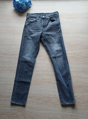 Jeans Levi's 501 Premium Botón Mosca Carbón Pierna Ajustada Mujer 25x28 México De Colección Foto 1 de 4