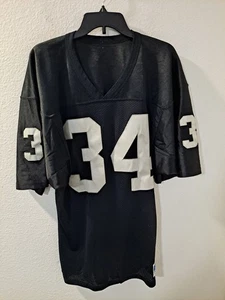 Camiseta deportiva de fútbol americano Bo Jackson de malla negra de colección Russell Athletic Raiders #34 42 para hombre - Imagen 1 de 7