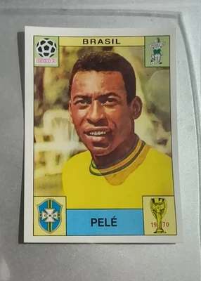 PEGATINA DE HISTORIA DE LA COPA DEL MUNDO PANINI PELE 1970 #38 ¡EXTREMADAMENTE RARA CASI NUEVA o BTR!! Foto 1 de 4