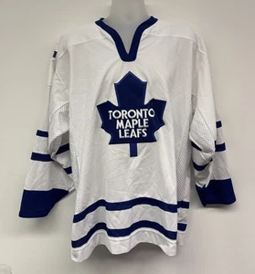 Vintage CCM Toronto Maple Leafs NHL Air Knit Blank Jersey White Mens XL - Picture 1 of 11