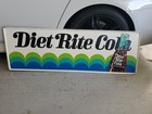 c.1960s Original Vintage Diet Rite Cola Sign Metal Embossed MCA Nehi Royal Crown