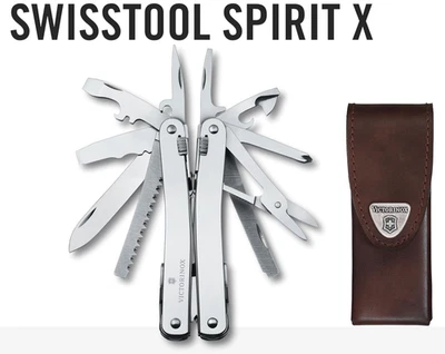 Cuchillo Multiherramienta Suizo VICTORINOX Spirit X Plateado 24 Funciones con Estuche de Cuero Foto 1 de 4