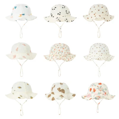 Niños Bebé Sombrero para el Sol Verano Sombrero Cubo Niño Niña Niño Unisex Gorra de Playa 0-12 Meses Foto 1 de 4