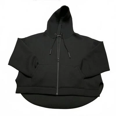 Sudadera con capucha negra informal negra con cremallera talla grande de ZARA para mujer Foto 1 de 4