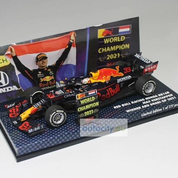 MINICHAMPS RED BULL RACING HONDA RB16B - MAX VERSTAPPEN - WINNER ABU D 413212433 - Immagine 1 di 4