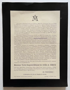 Goer De Herve Laboulaye Faire Ccl Brongniart Pighetti Rivasso Guinard 1904 - Picture 1 of 1