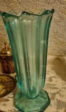 Vintage Vase Italien 1970 Grün/Glas Top Zustand