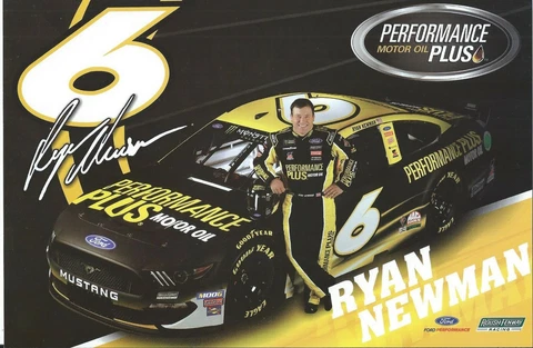 2019 RYAN NEWMAN #6 NASCAR MONSTER ENERGY CUP SERIES "PERFORMANCE PLUS" POSTCARD Cover