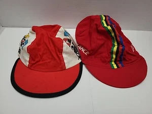 2--Vintage Team Cycle, Performance Bicycle Hat Cap Pace Sportwear Made in USA - Picture 1 of 12