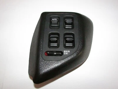 Interruptor de ventana principal delantero izquierdo apto para 90-93 Acura Integra sedán negro Foto 1 de 4