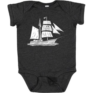 Inktastic Pirate Ship Illustration Baby Bodysuit Pirates Sailor High Seas Lover - Picture 1 of 10
