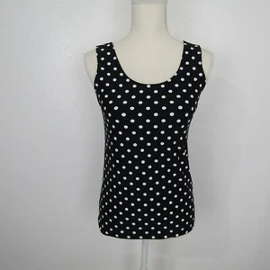 Camisa sin mangas Chico's blusa pulóver cuello redondo para mujer 0 lunares negros - Imagen 1 de 11