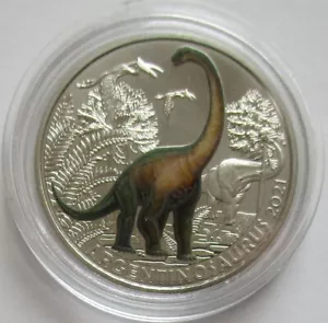 Austria 3 euros 2021 dinosaurio Argentinosaurus - Imagen 1 de 2