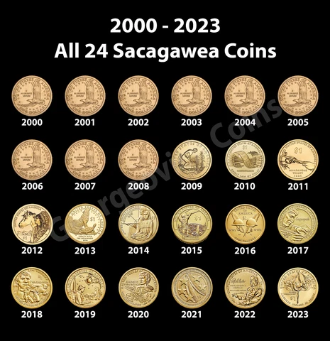 COMPLETE Sacagawea Dollar 24 Coin SET **IMPERFECT DISCOUNTED** 2000-2023 US Mint Cover