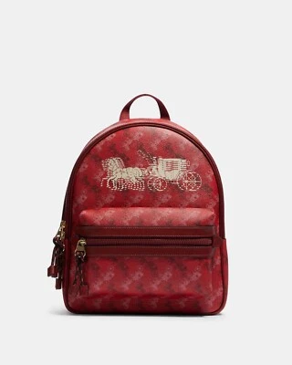 Coach Vale Medium Charlie Backpack With Horse And Carriage Print F82358 - Image 1 of 4