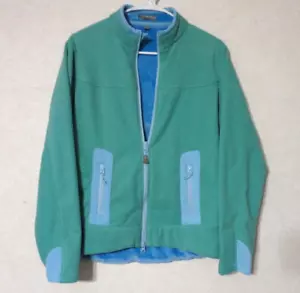 Chaqueta Peter Millar WARMTH Mujer Suave Felpa Verde Pastel y Azul Cremallera Completa - Talla MD - Imagen 1 de 6
