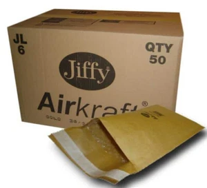 SALE 50x Jiffy AirKraft JL6 (GOLD) Padded Envelope bags 290mm x 445mm sale - Picture 1 of 1