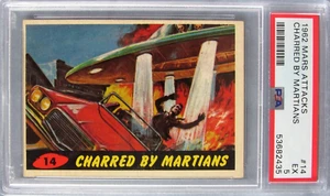 1962 Mars Attacks #14 Charred By Martians PSA 5 Set Break EZ190 - Picture 1 of 2
