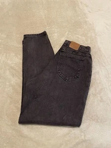 Pantalones de mezclilla para mujer vintage Lee remachados negros mamá talla 12 W30 L31 hechos en EE. UU. - Imagen 1 de 12