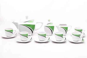 Hollohaza vintage Hungarian porcelain coffee set Momentum - Picture 1 of 4