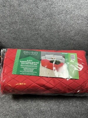 Holiday living Collapsible Rolling Upright Christmas Tree Storage Bag 6ft- 9 ft - Image 1 of 4