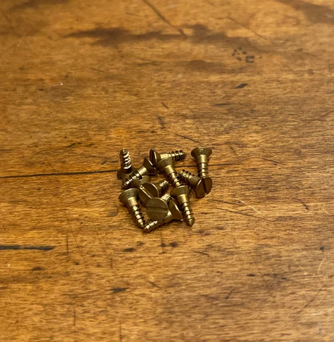 #4 X 3/8” Wood Screws Flat Head Slotted Bronze Free Shipping Cover