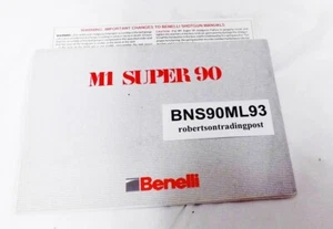 Benelli HK 1993 Manuale di fabbrica per fucili Super 90 trilingue con decalcomania tubo - Foto 1 di 7