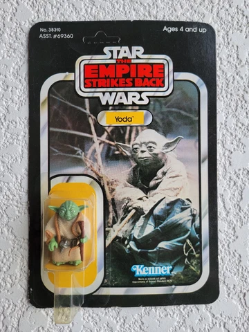 Vintage Star Wars Kenner ESB Yoda Brown Snake MOC 41 Back  Unpunched!!! Cover