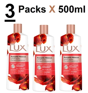 LUX OPULENT FRAGRANCE Romantic Hibiscus BATH BODY WASH SHOWER Gel(3PACK X500ml ) - Picture 1 of 8