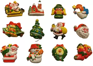 12 PIECES CHRISTMAS LOT MAGNET FOR YOUR FRIDGE // CHRISTMAS REFRIGERATOR MAGNETS - Picture 1 of 10
