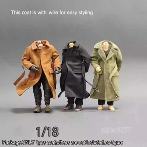Nuevo Hecho a Mano 1/18 Cuello Desconectado Trinchera Abrigo Chaqueta Ropa para Figura de 3,75 - Imagen 1 de 11