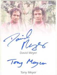 James Bond Heroes & Villains Dual Autograph Card David Meyer & Tony Meyer