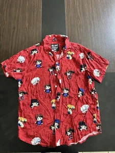Hot Topic Inuyasha Anime Button Up Shirt Men's Large Sunrise 2009 Shonen - Picture 1 of 8