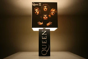Handmade 'Queen' Lamp + Album Cover Shade, Freddie Mercury, Brian May, Bohemian - Picture 1 of 14