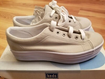 De colección Nuevo en Caja Keds Mujer Calce Relajado Plataforma Sarga Piedra Tenis Zapatos Talla 5.5 M Foto 1 de 4