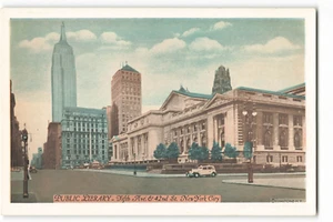 Public Library - Haberman's New York Views VTG Postcard CG3. - Picture 1 of 2