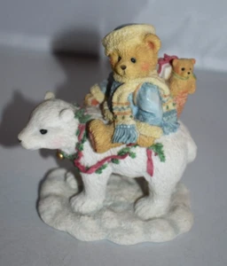 Cherished Teddies Eric Bear Noticias de Alegría Oso Polar Estatuilla Vacaciones - Imagen 1 de 7