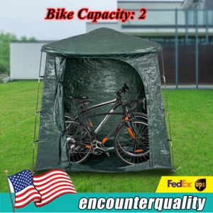 Tenda da Giardino Porta Bicicletta Capanno Esterno Impermeabile Rifugio Pieghevole Stabile Tenda - Foto 1 di 16