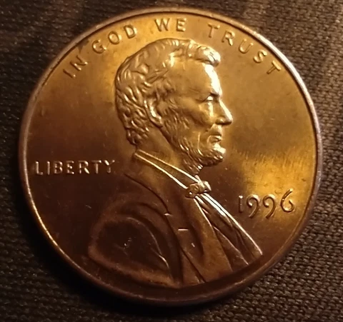 1996 Lincoln Memorial Lincoln Cent-Close Am-No Mint Mark-BU-Nice RD Cover