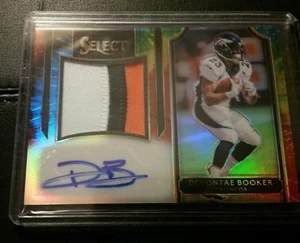 #/25 Devontae Booker Rookie Patch Auto RPA 2016 Panini Select Autograph Raiders - Picture 1 of 2