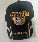 Thank a Vet Veteran for your Freedom Patriotic USA Baseball Cap Hat