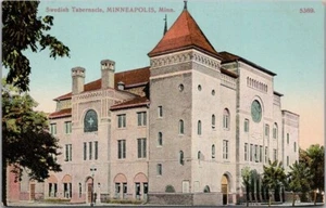 Vintage 1910s MINNEAPOLIS, Minnesota Postcard "Swedish Tabernacle" Street View - Picture 1 of 2