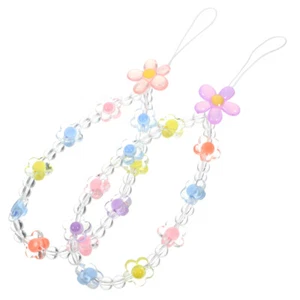 2 Pcs Beaded Phone Chain Cellphone Lanyard Wristlet Strap Decoration - Zdjęcie 1 z 12