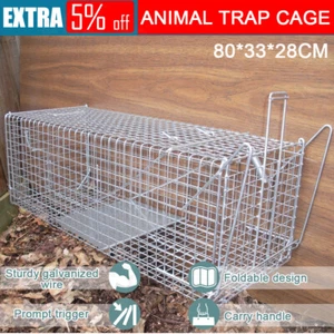 Animal Trap Humane Possum Cage Live Animal Safe Catch Rabbit Cat Hare Fox Bird - Picture 1 of 12