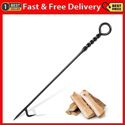 "Póker de fuego para pozo de fuego, 40"" diseño de cuerda trenzada chimenea póker, resistente H... Foto 1 de 4