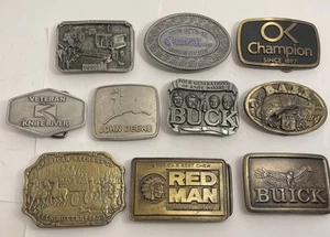 Vintage Lot of 10 Men’s Western Belt Buckles Mixed Themes🔥🔥 - Picture 1 of 3
