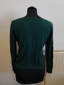King Louie Green Ladies Boat Neck Jumper, Lightweight Size M - Picture 1 of 7