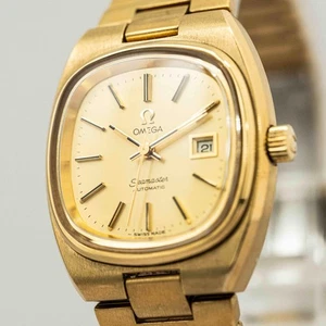 OH Serviced **NEAR MINT** Vintage OMEGA Seamaster Cal.684 Automatic Gold Women's - Picture 1 of 17